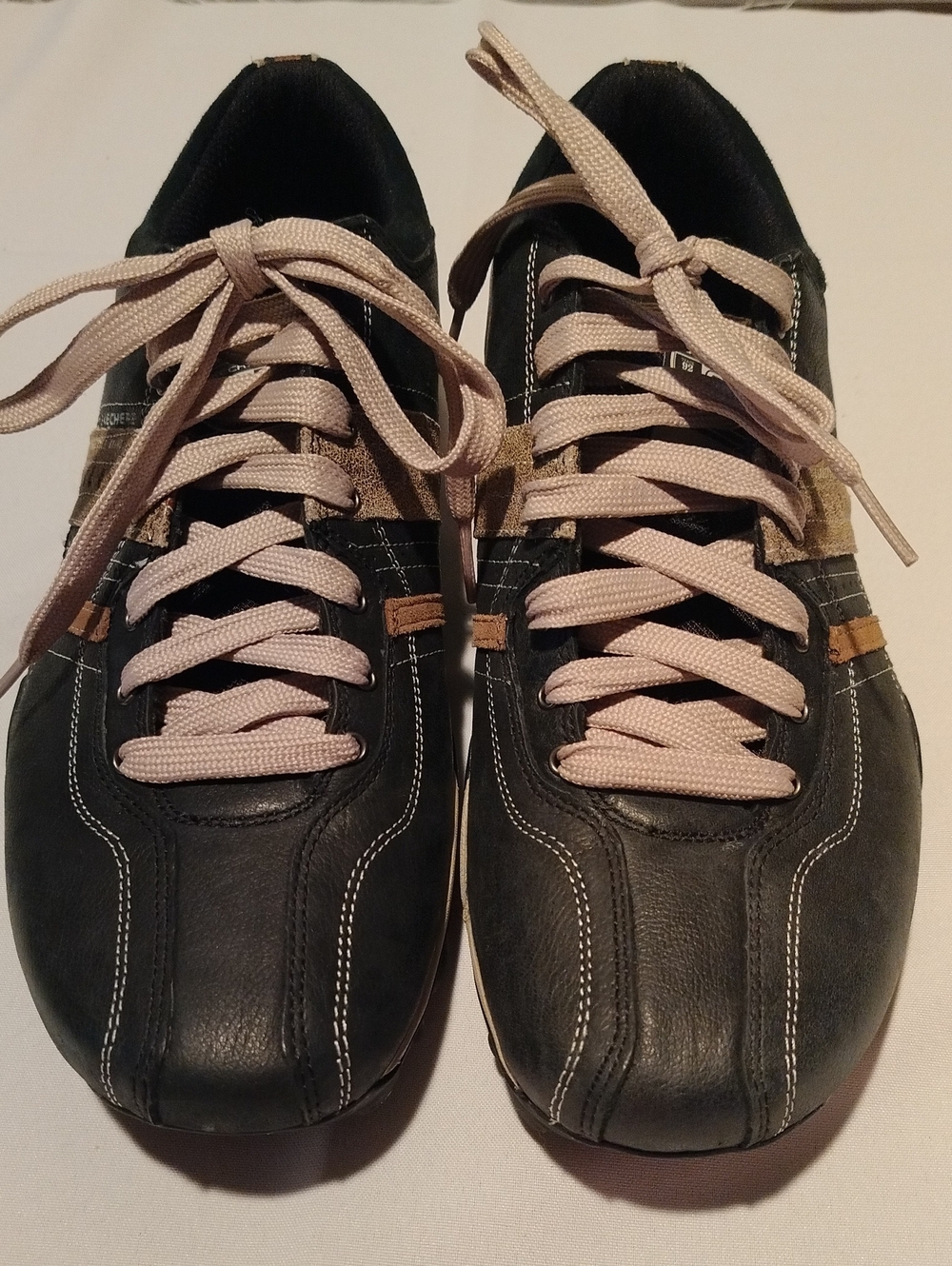 Skechers Mens Urban Tread 50437 Black Lace Up Casual Shoes Sneakers Size 9.5